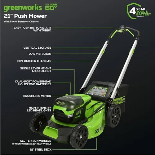 Greenworks 60V 21” Lawn Mower | Tools Official